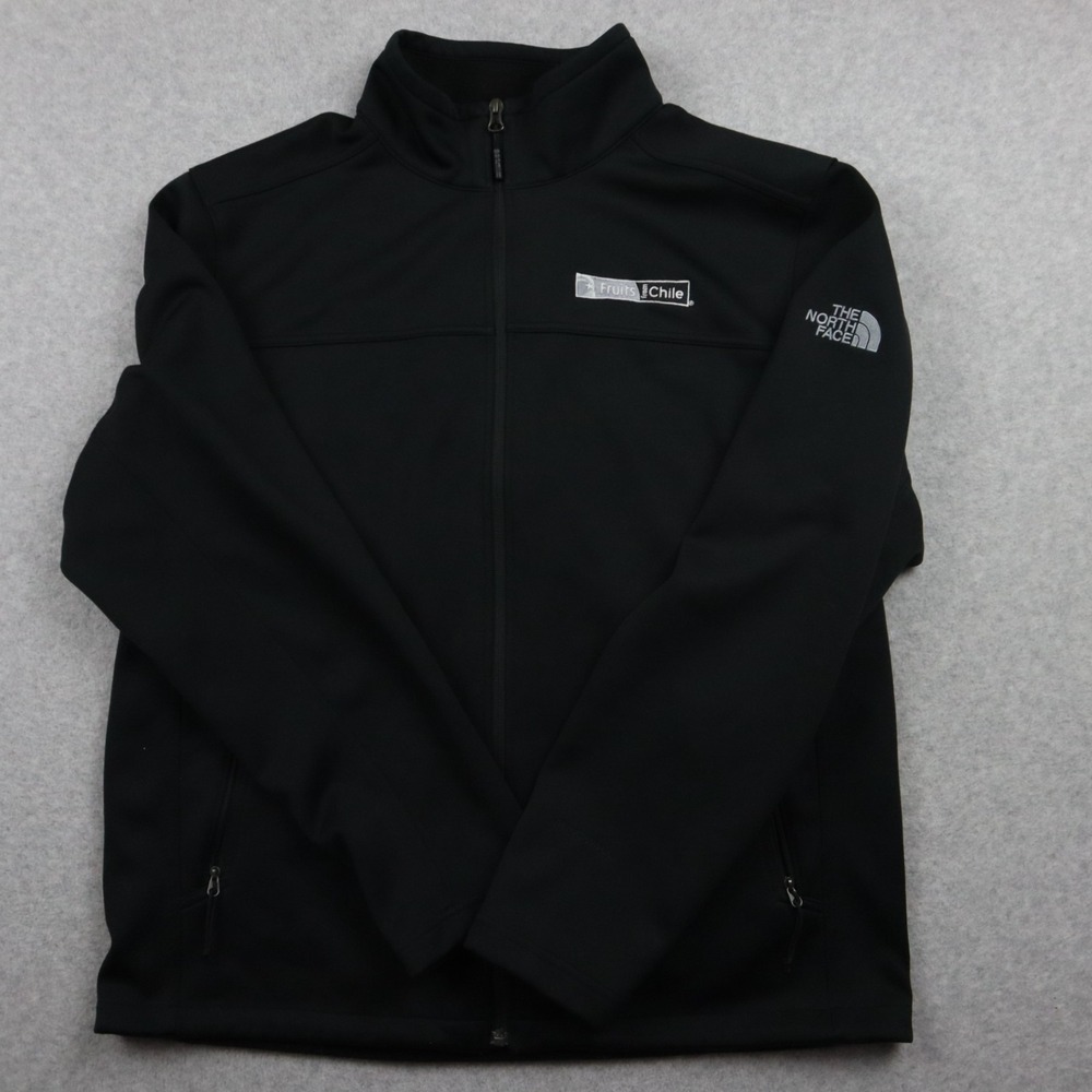 The North Face Jacket Mens Large Full Zip Mock Neck Activewear Black Long Sleeve